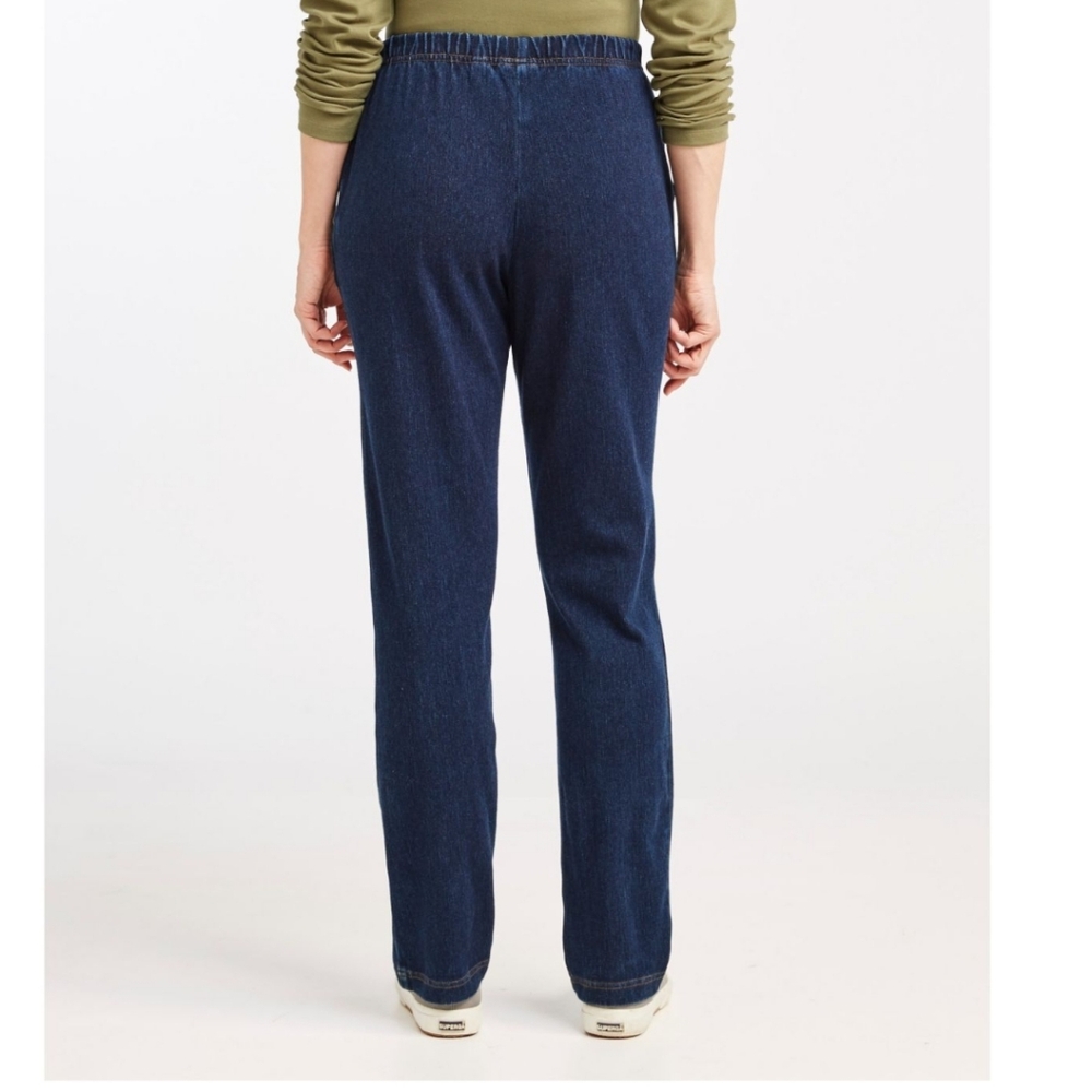 L.L.BEAN Perfect Fit Original Denim Pull On Jeans  #1940